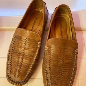 Johnston & Murphy Tan Woven Loafers
